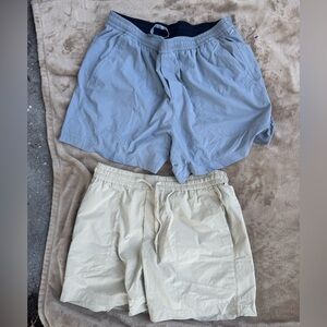 lululemon athletica Men's Shorts - Gray and Beige